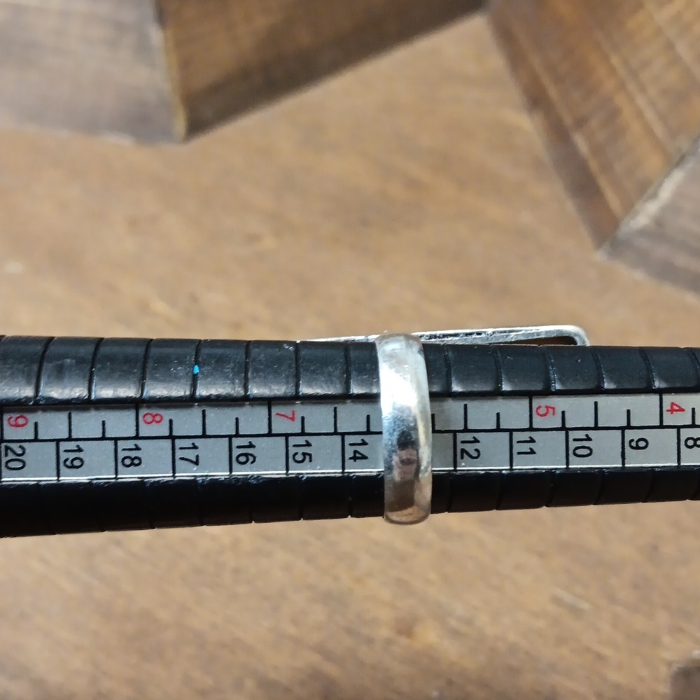 Rectangular Honey Dendrite Stone Ring - image 2